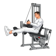 Beincurl Maschine sitzend